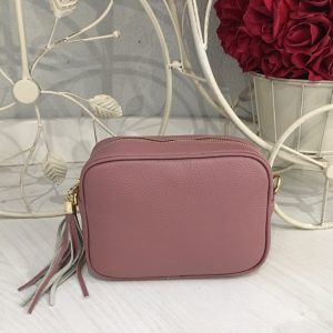 Bolso rosa oscuro para bordar con iniciales en Olivery